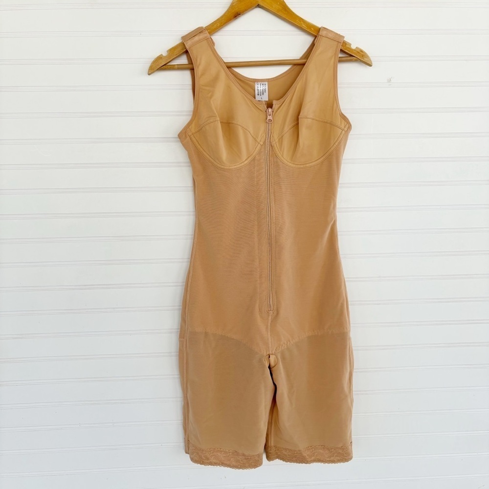 Unbranded Body Shaper Faja‎ Womens Large Excellent Nude Firm Compression Lace